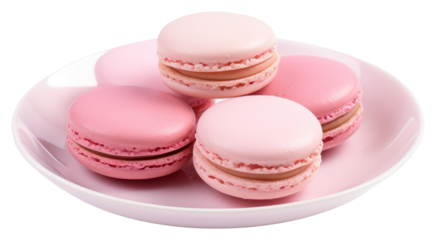 PNG Macaron plate macarons food.