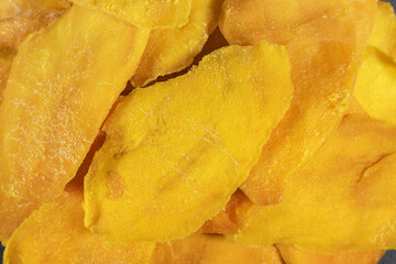 Natural dried organic mango close up background