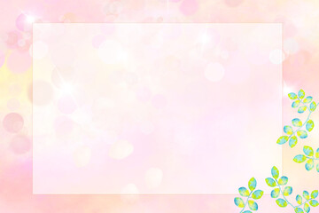 ピンクのかわいいキラキラエフェクトの背景