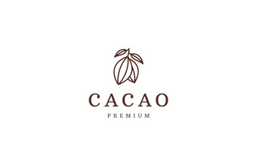 Cacao logo icon design template flat vector