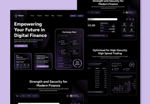 Crypto Currency Landing Page Design Template