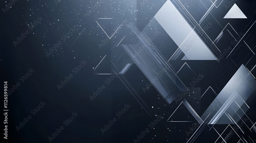 Poster abstract geometric design with triangles and lines