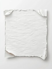 Obraz premium Crumpled White Paper Texture