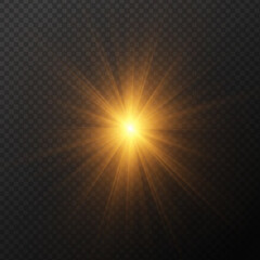 The image depicts a light , including sun rays and a dawn effect. The image also includes a flare. Vector Images.