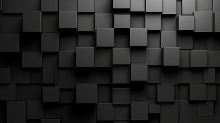 Abstract Black Cube Background