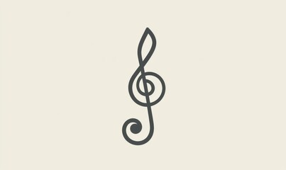 Creative minimalist music note icon for a calm digital art space