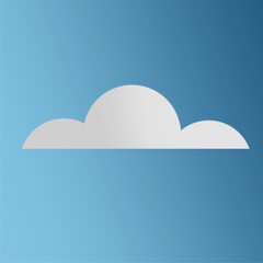 Big white cloud minimalistic art style