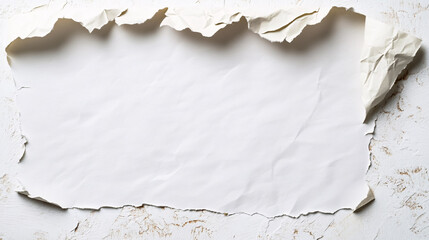 A blank note paper on a white background.