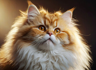 portrait of fluffy cat