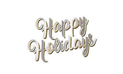 Elegant vintage lettering wishing happy holidays on  background banner or header with text . Vector illustration. EPS 10