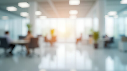 Blurred modern white and open space office interior