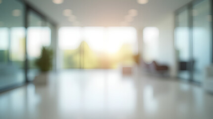 Blurred modern white and open space office interior