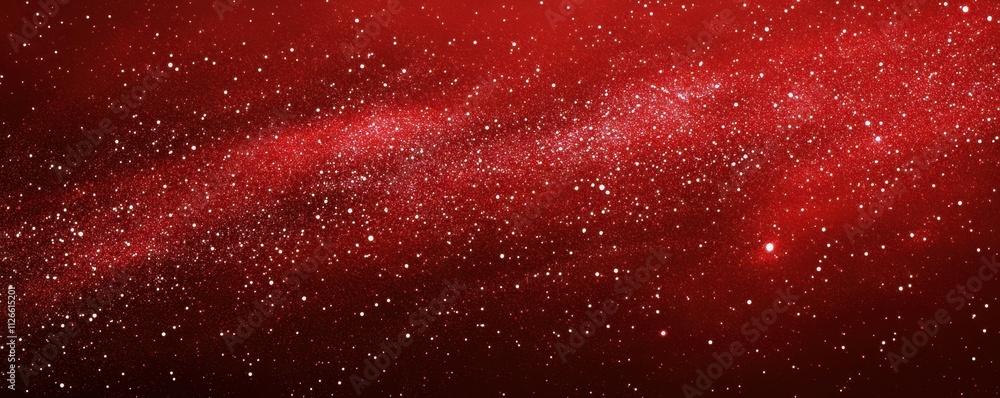 Poster red glitter background, shiny and textured surface with soft light reflections, perfect for creating
