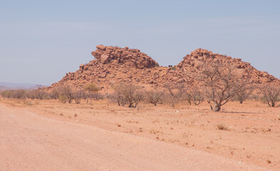 A winding path through Namibia's mountains..