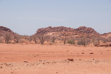 Namibia's stones - geological features of the desert.