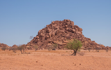 Namibia's stones - geological features of the desert.
