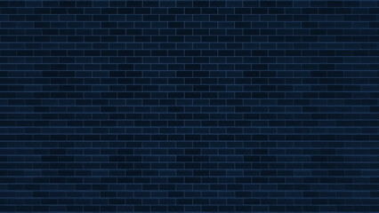 Brick wall dark blue background