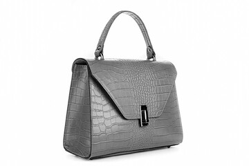 Bag clutch isolated on white fashion leather