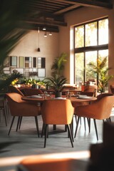 Obraz premium Cozy and Inviting Dining Room with Rustic Charm