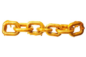 Fototapeta premium golden Chain isolated on white background 