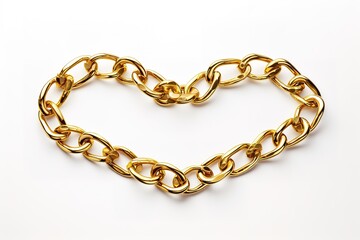 golden Chain isolated on white background
