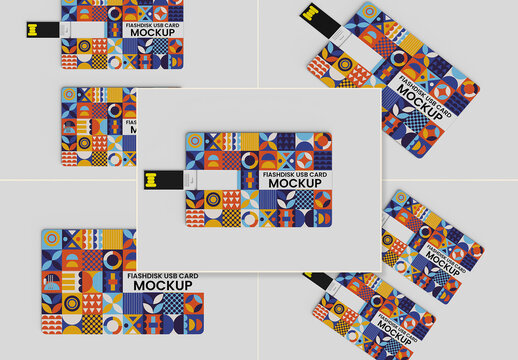 USB Flash Card Mockup