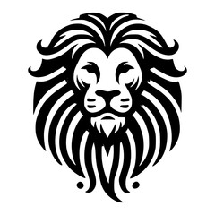 Minimalist Lion Face Logo Design