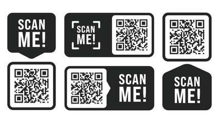Obraz premium QR Code Ready to Use Isolated On White Background
