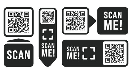 QR Code Ready to Use Isolated On White Background