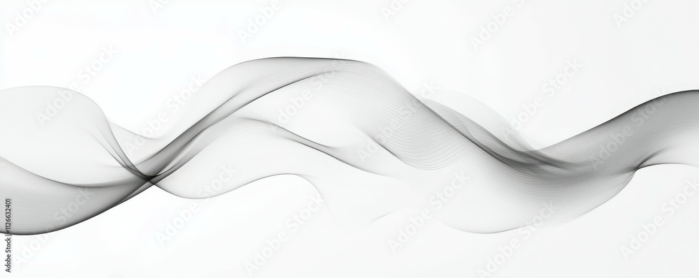 Poster flowing curve lines background