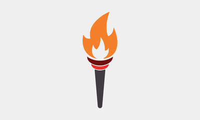 A fire torch art vector illustration art silhouette design