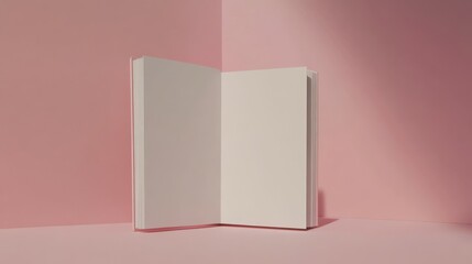 Vector illustration of a blank book textbook booklet or notebook mockup designed for branding and design purposes