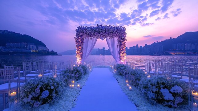 Renewing vows or commitments in a private ceremony, reaffirming their love story. Ask Explain


