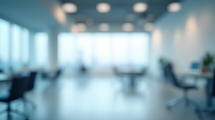 Blurred modern white and open space office interior