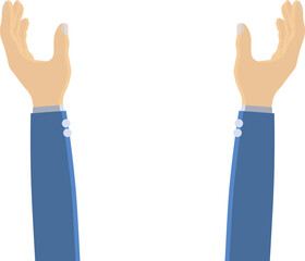 Illustration of Human Hand Reaching Out Gesture