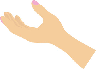 Illustration of Human Hand Reaching Out Gesture