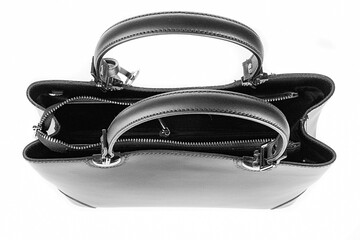 Bag clutch isolated on white fashion leather