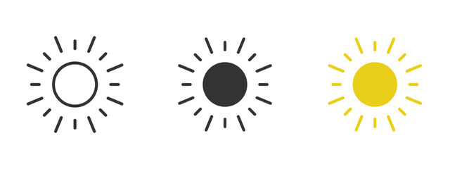 Set of Weather Icons Isolated On White Background