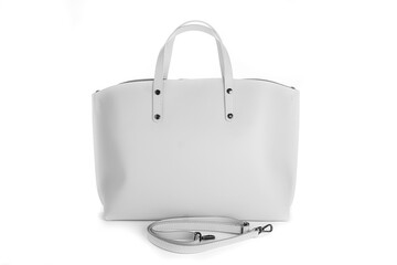 Bag clutch isolated on white fashion leather