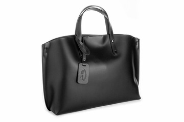Bag clutch isolated on white fashion leather