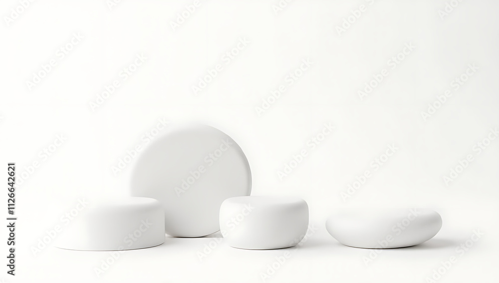 Poster A minimalist design features a selective focus on top sandstone products displayed against a clean white background for copy space needs._00002_