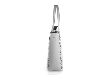 Bag clutch isolated on white fashion leather