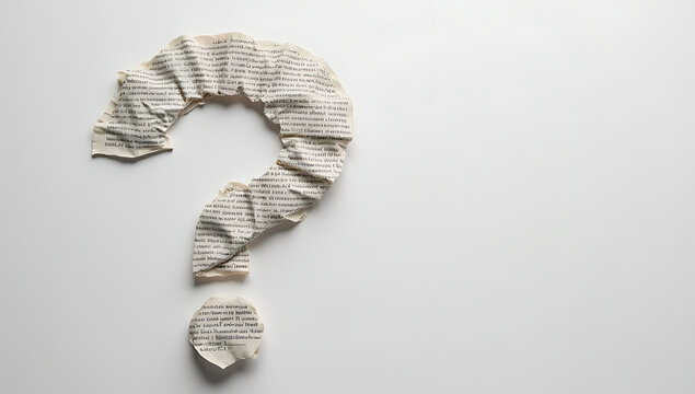 A question mark is juxtaposed with a crumpled business plan, suggesting an idea that needs clarification and refinement._00002_