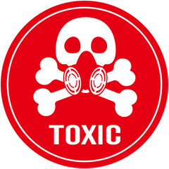 A red sign warning that it is toxic