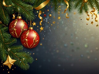 christmas background with christmas tree