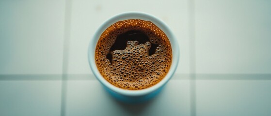 Brewed coffee close-up kitchen table beverage photography cozy atmosphere overhead view comfort and morning rituals