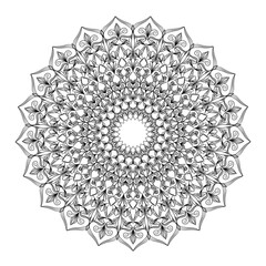 Beautiful floral pattern mandala art isolated on a white background, decoration element for meditation poster, yoga, banner, henna, invitation, cover page, design element mandala art, vector art