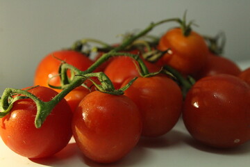 Crimson Bunch Tomatoes on the Vine