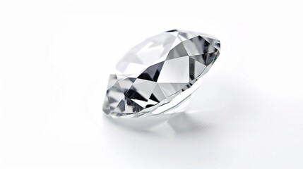 Fototapeta premium Diamond ring isolated on white background