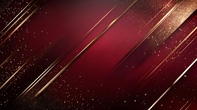 Abstract Red Gold Background With Diagonal Lines